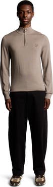 Lyle & Scott Eagle Merino Quarter Zip Sweater