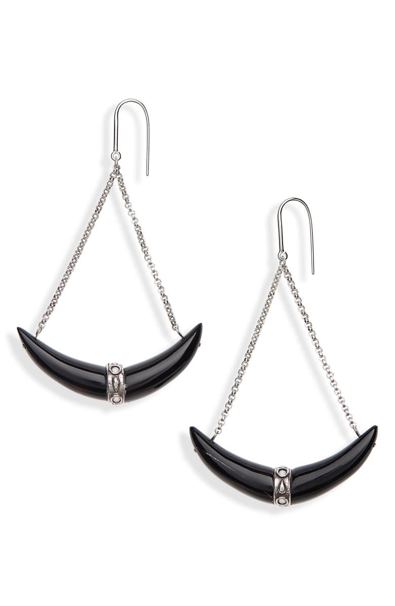 Isabel Marant Bouclé D'Oreille Horn Earrings, Main, color, 