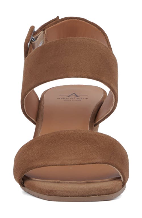 Aquatalia Rayma Water Repellent Slingback Sandal In Champagne