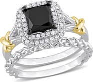 Julianna B. Diamond Princess Halo Bridal Ring Set 14k