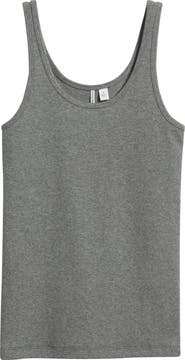 Nordstrom Rib Scoop Neck Cotton Tank