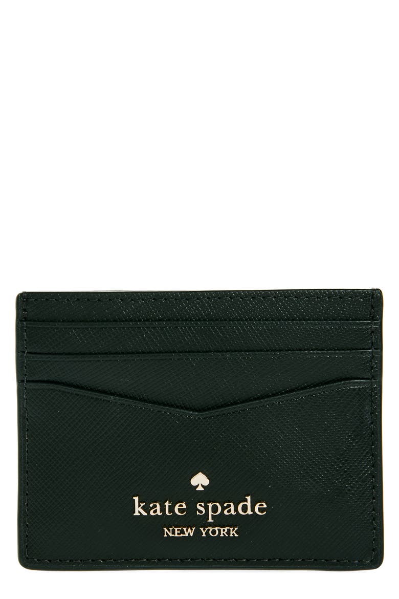 staci small slim card case, Main, color, BLACK