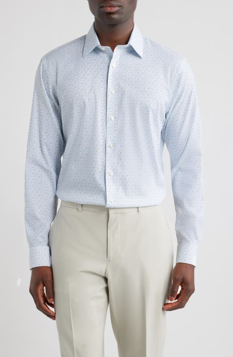 Trim Fit Floral Premium Performance Twill Dress Shirt (Regular, Big & Tall)