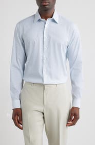 Nordstrom Trim Fit Floral Premium Performance Twill Dress Shirt