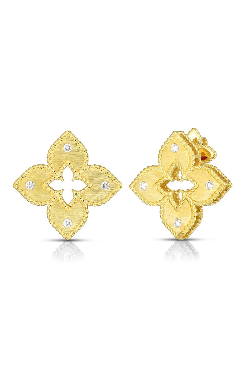 Venetian Princess Diamond Earrings, Main, color, YELLOW GOLD