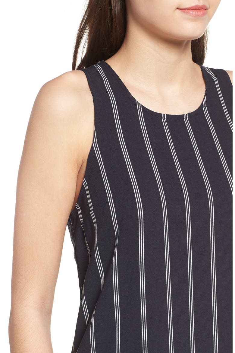 Racerback Shift Dress, Alternate, color, NAVY NIGHT PINSTRIPE