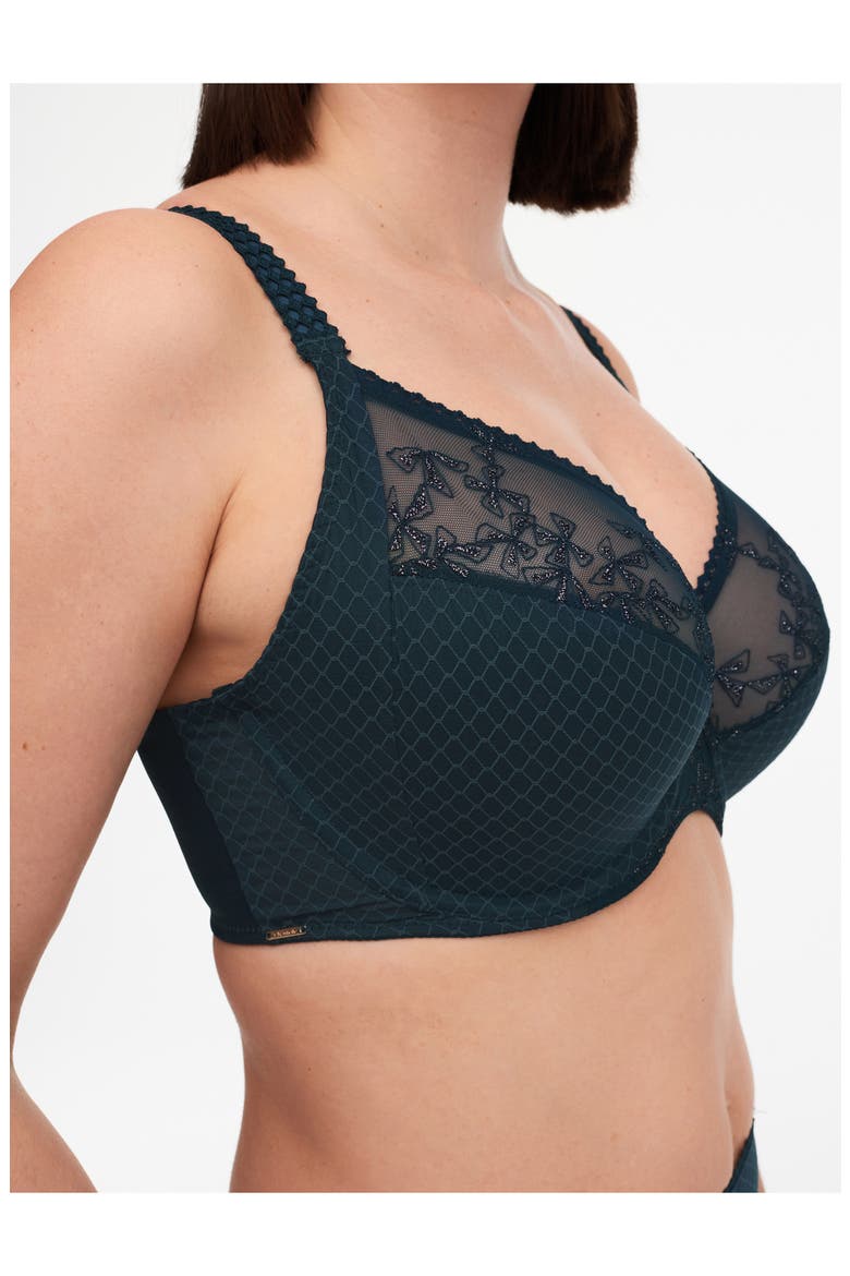 Instants Three-Part Full Coverage Unlined Bra, Alternate, color, PEACOCK LUREX-BY