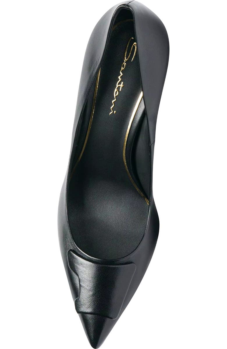 Santoni High-Heel Patent Leather Pumps, Alternate, color, Black