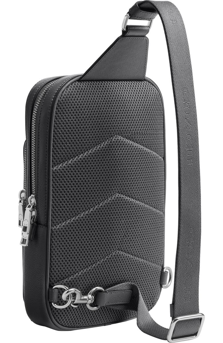 COACH Felix Signature Coated Canvas & Leather Sling Bag, Alternate, color, Grey Signature