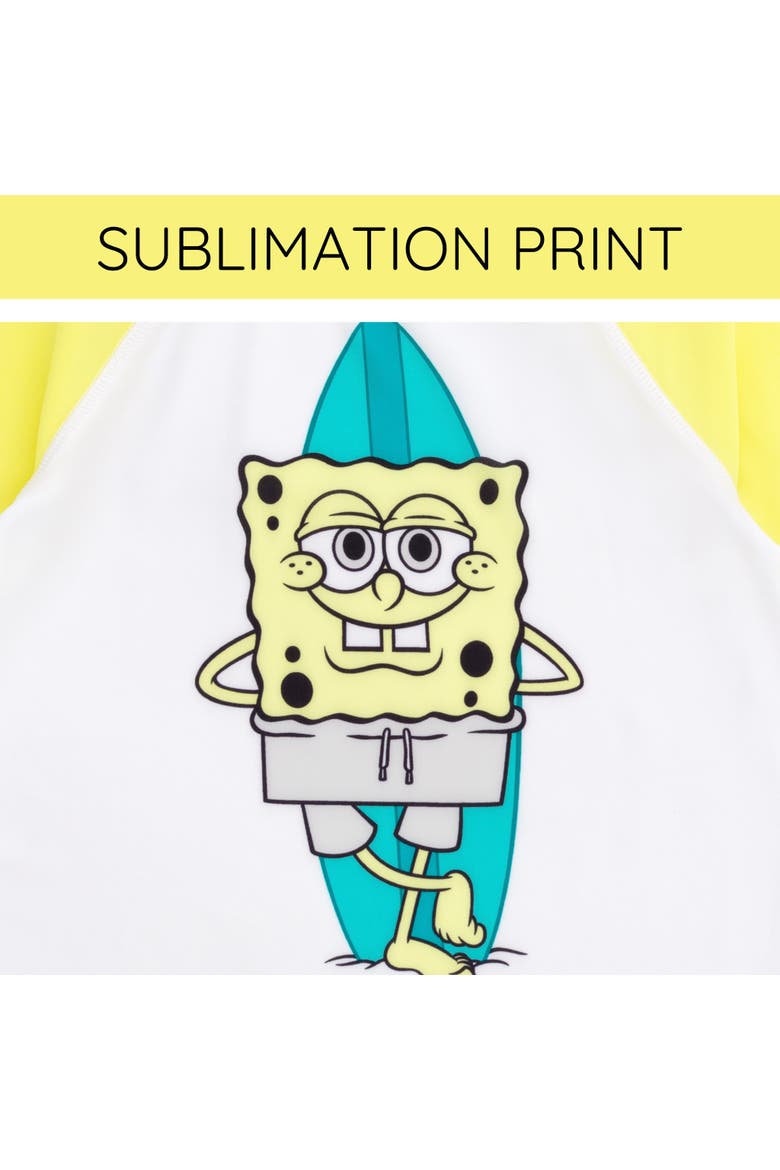 Spongebob Merch Collection SpongeBob SquarePants 2-piece Swimwear Rash Guard And Swim Trunks Set ...