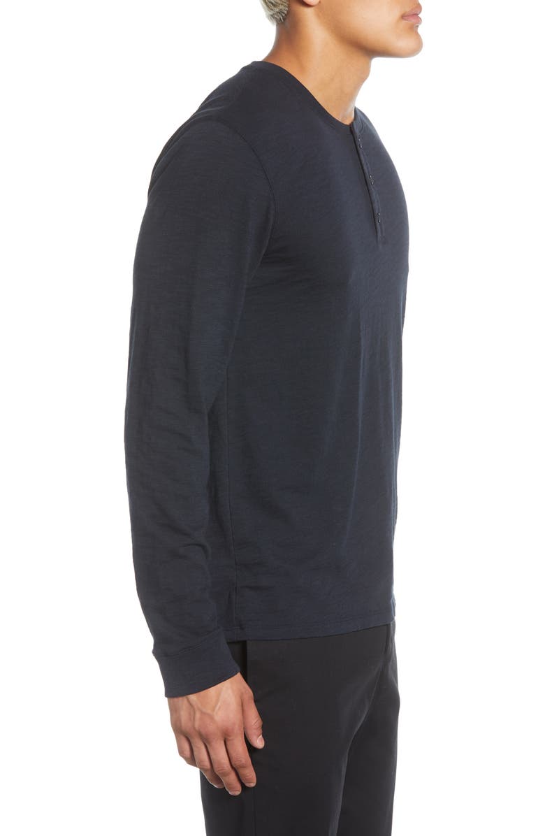 Vince Long Sleeve Slub Henley, Alternate, color, Coastal