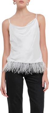 Endless Rose Feather Hem Satin Camisole