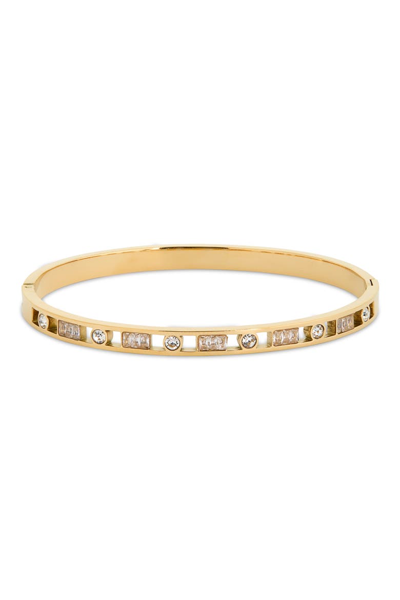 Maria CZ Bangle Bracelet, Main, color, GOLD