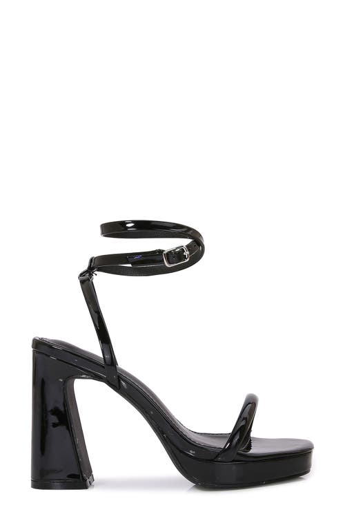 Berness Wraparound Ankle Strap Platform Sandal In Black