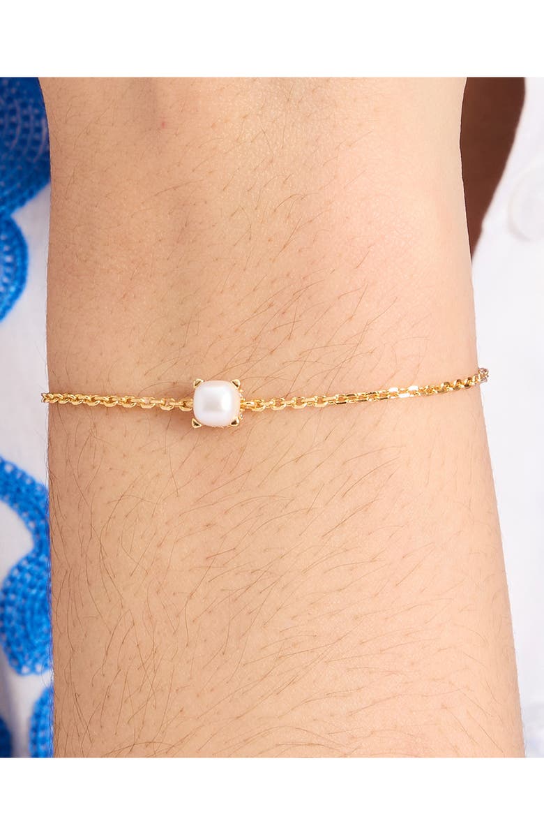 Kate Spade New York imitation pearl bracelet, Alternate, color, Cream/ Gold