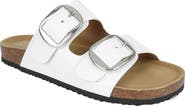 Seven7 Griffin Faux Leather Double Strap Slide Sandal