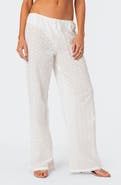 EDIKTED Miracle Eyelet Cover-Up Pants