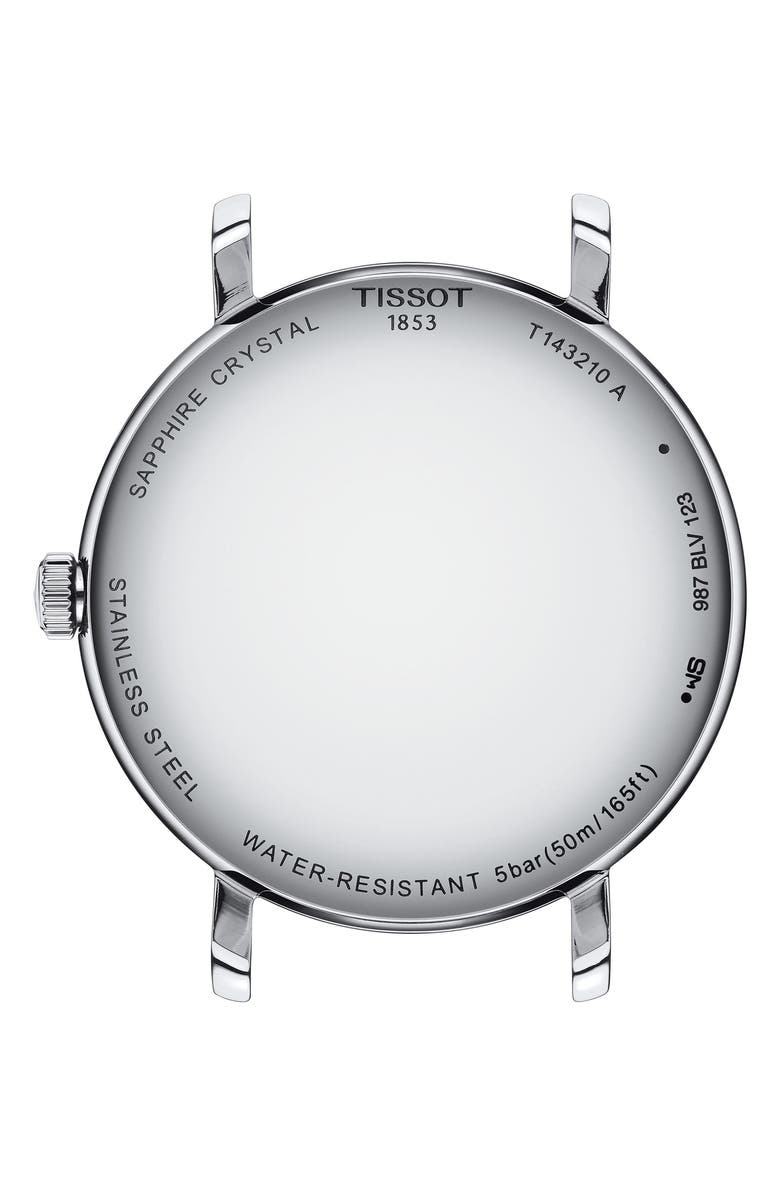 Tissot Everytime Leather Strap Watch, 34mm, Alternate, color, Green