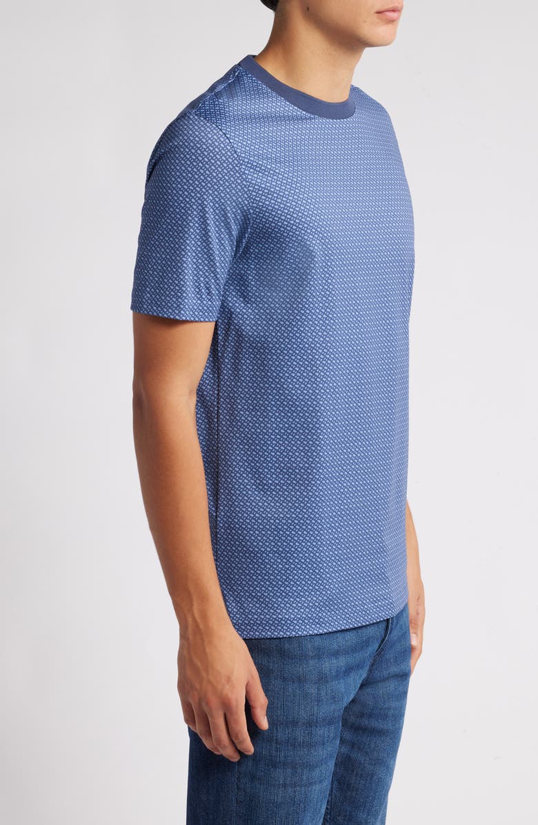 BOSS Thompson Cotton Ringer T-Shirt, Alternate, color, Navy