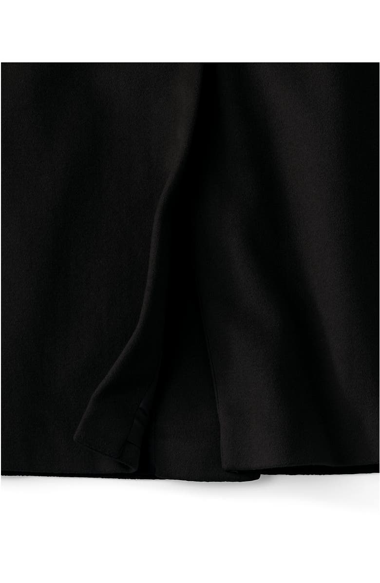 Lands' End Wool Wrap Long Coat, Alternate, color, Black