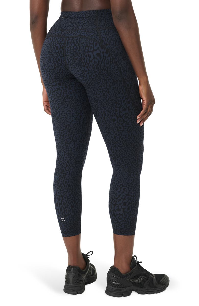 Sweaty Betty Power Pocket Workout 7/8 Leggings, Alternate, color, Blue Halftone Leopard Print