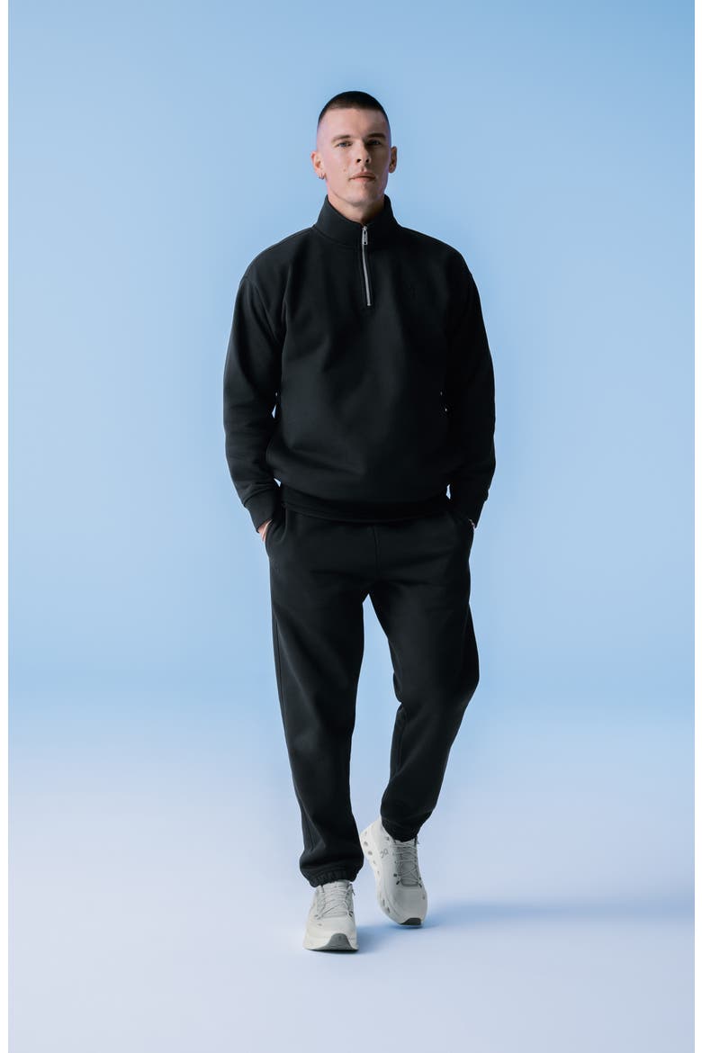 Club Collective Quarter Zip, Alternate, color, BLACK