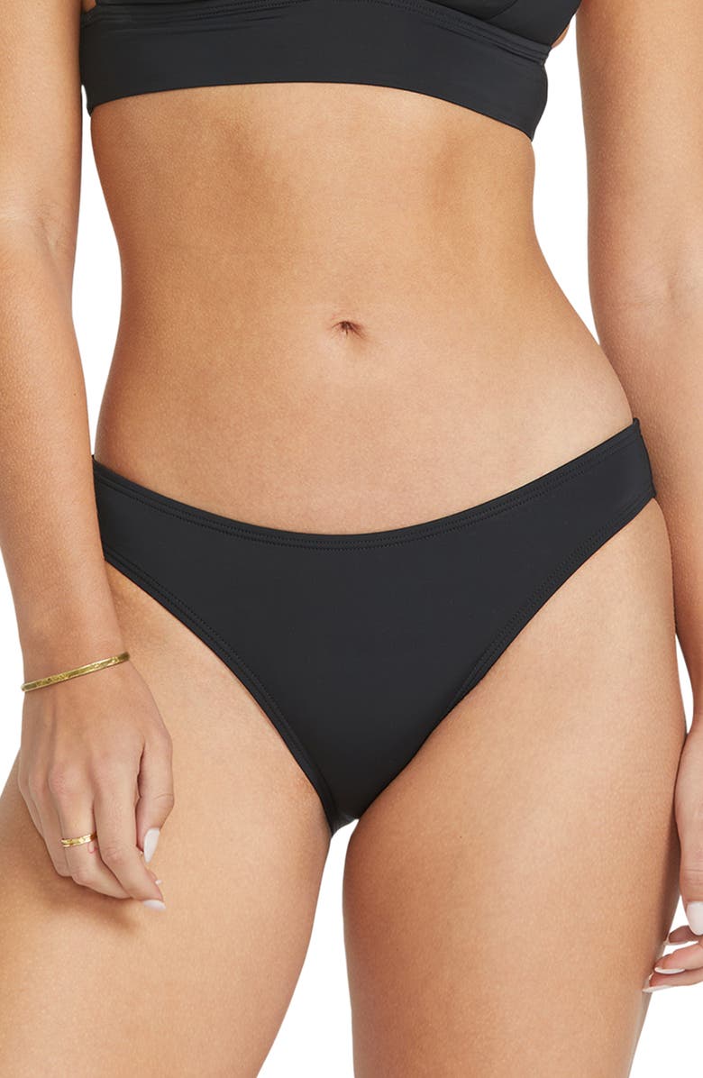 Billabong Sol Searcher Lowrider Bikini Bottoms, Main, color, Black Pebble