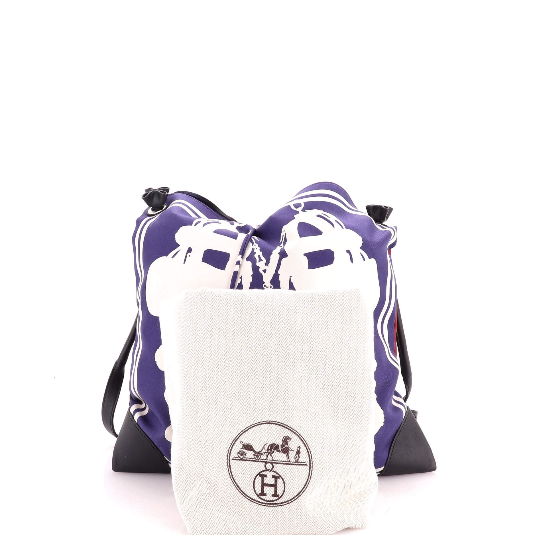 Silky City Bag Printed Silk and Leather PM, Alternate, color, Blue