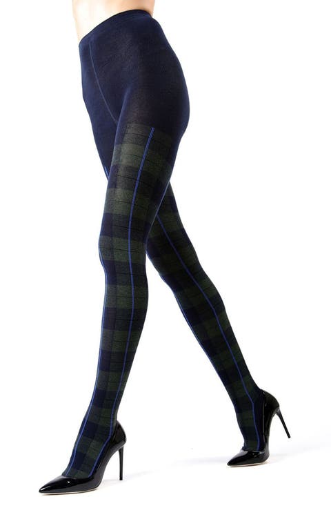 Glasgow Plaid Sweater Tights (Regular & Plus)