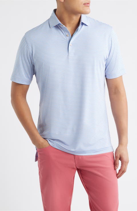 Owens Stripe Performance Jersey Golf Polo
