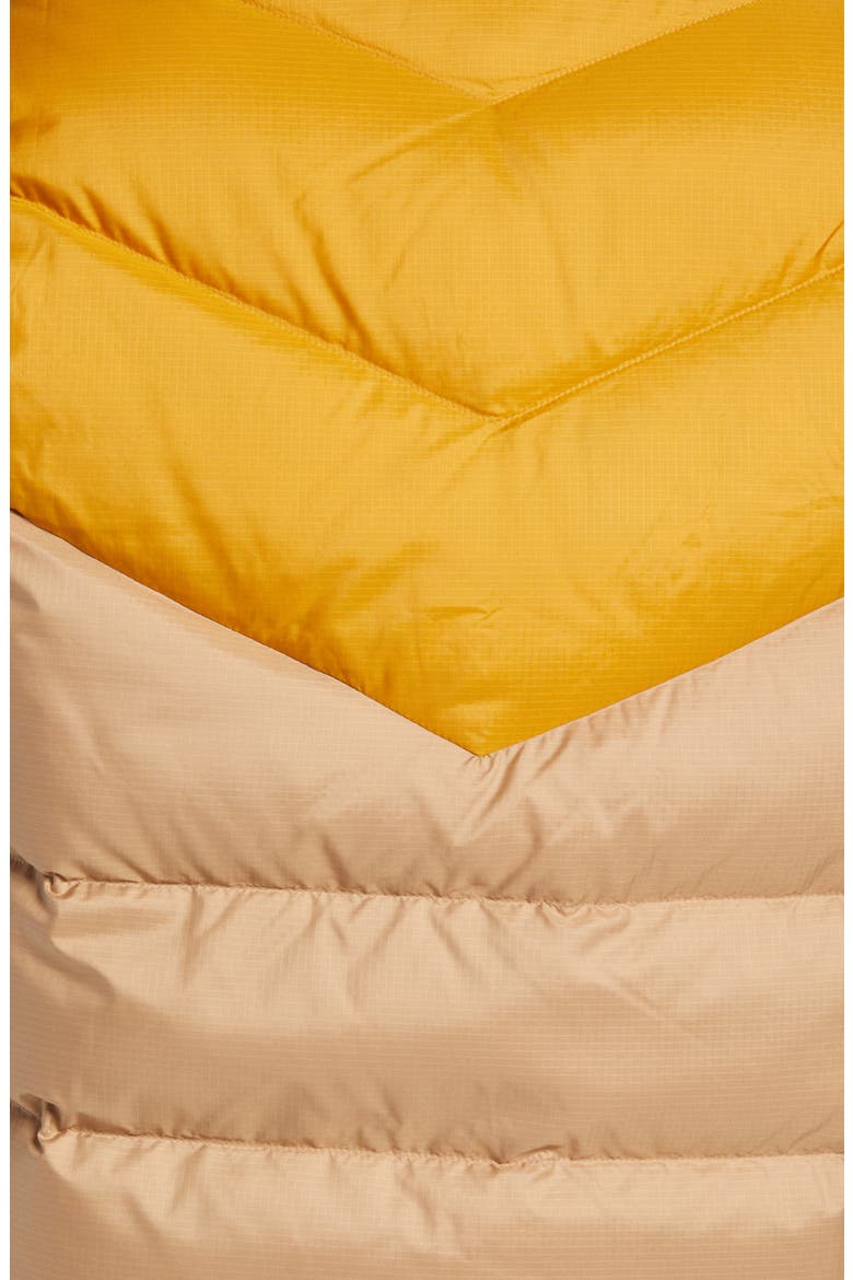 Colorblock 700 Fill Power Down Puffer Vest, Alternate, color, SAND HARVEST
