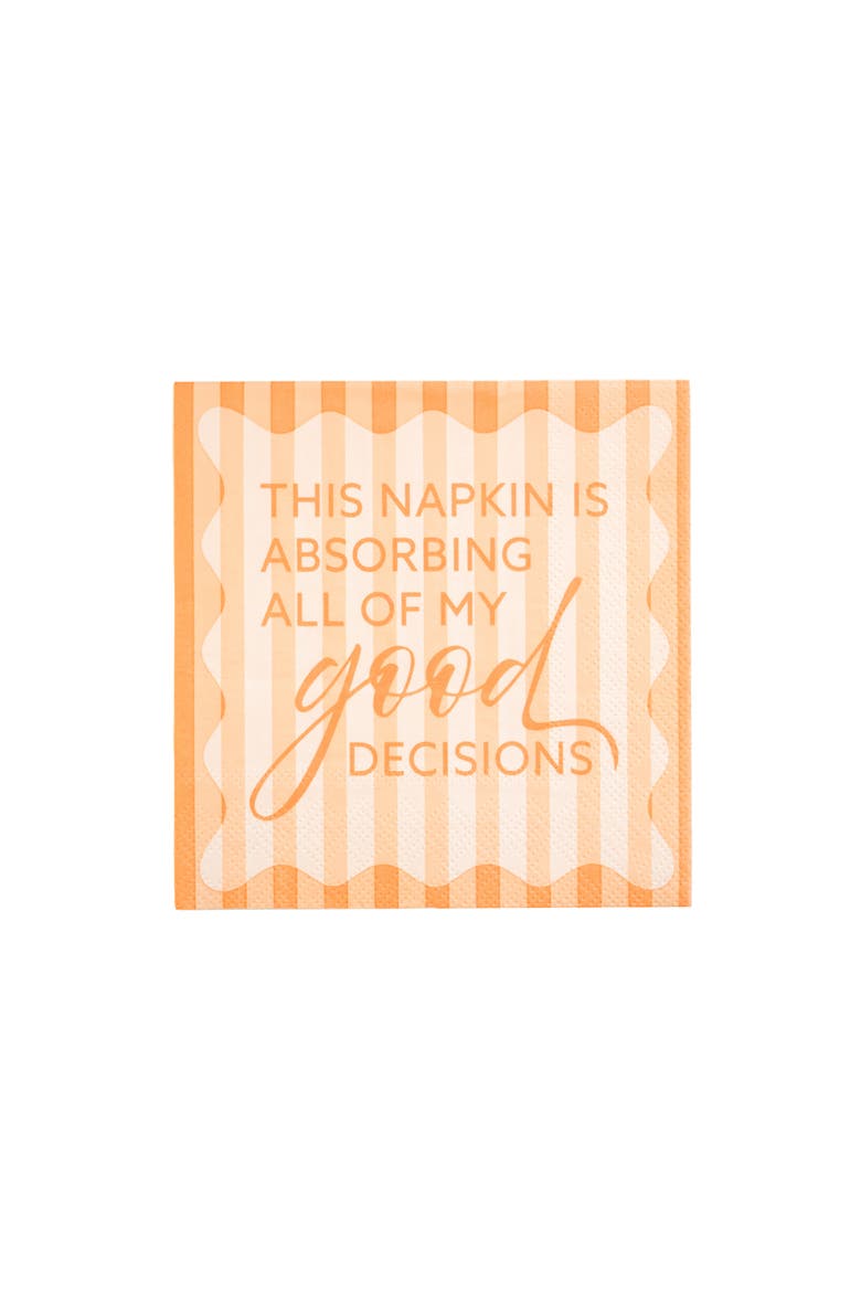 This Napkin is Absorbing All of My Good Decisions Cocktail Napkins, Main, color, Assorted Pre-Pack