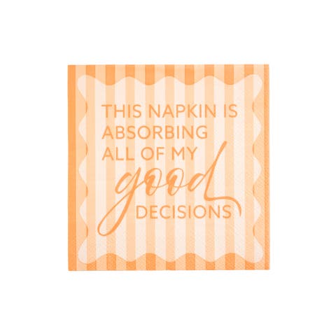 This Napkin is Absorbing All of My Good Decisions Cocktail Napkins