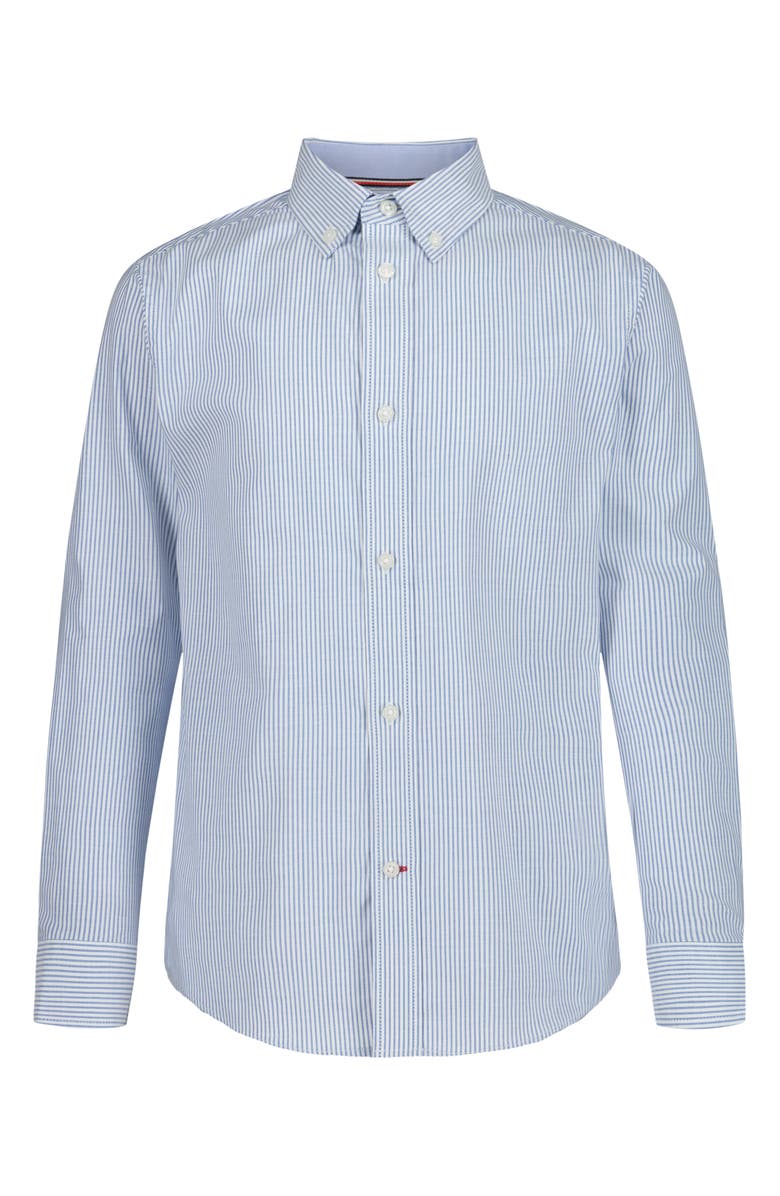 Tommy Hilfiger Kids' Bengal Stripe Stretch Oxford Button-Down Shirt, Main, color,