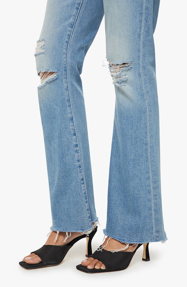 MOTHER Ripped Flare Jeans, Alternate, color, Chaos Is Calling