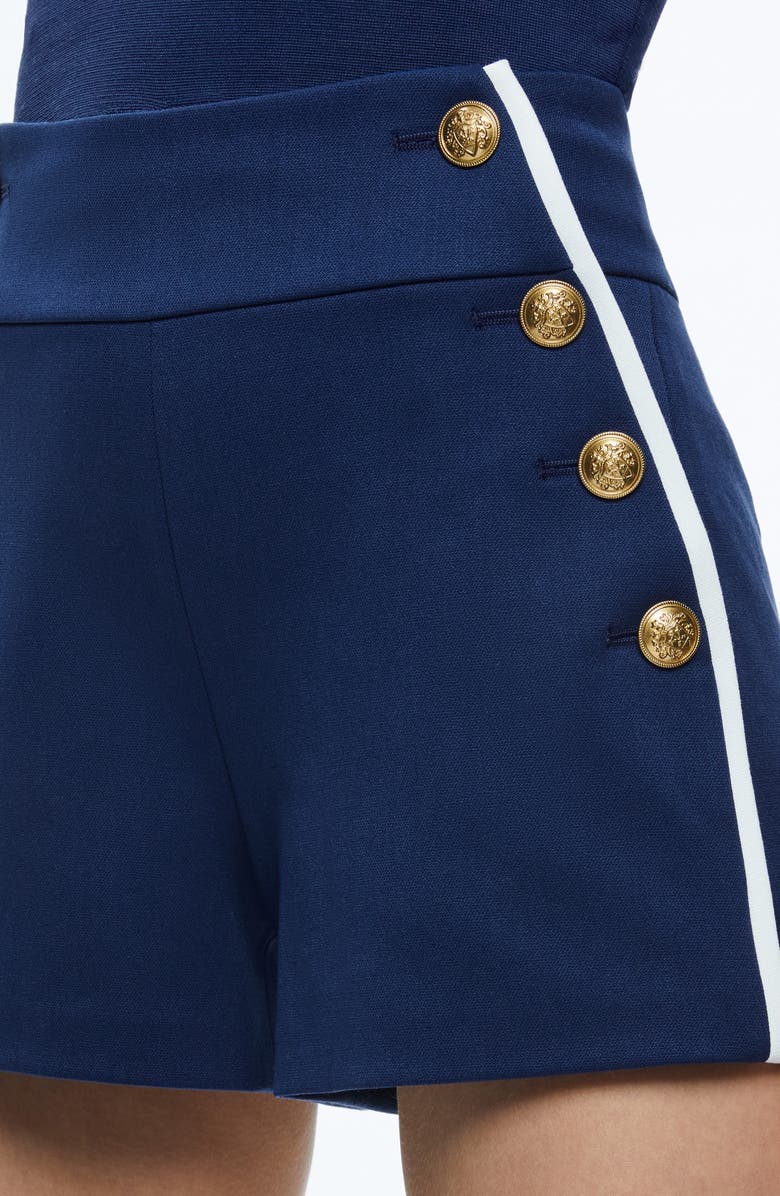 Alice + Olivia Narin Sailor Shorts, Alternate, color, Indigo