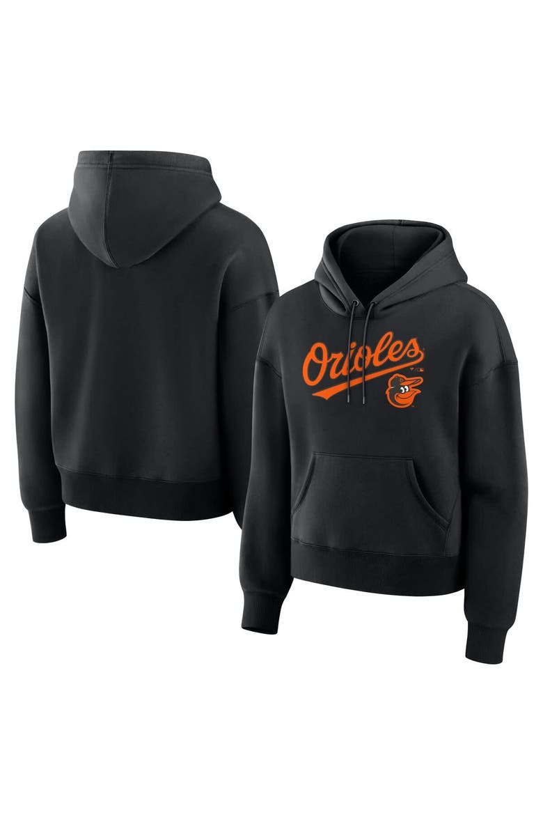 Women's Fanatics  Black Baltimore Orioles Lockup Legacy Fleece Hoodie, Main, color, Black