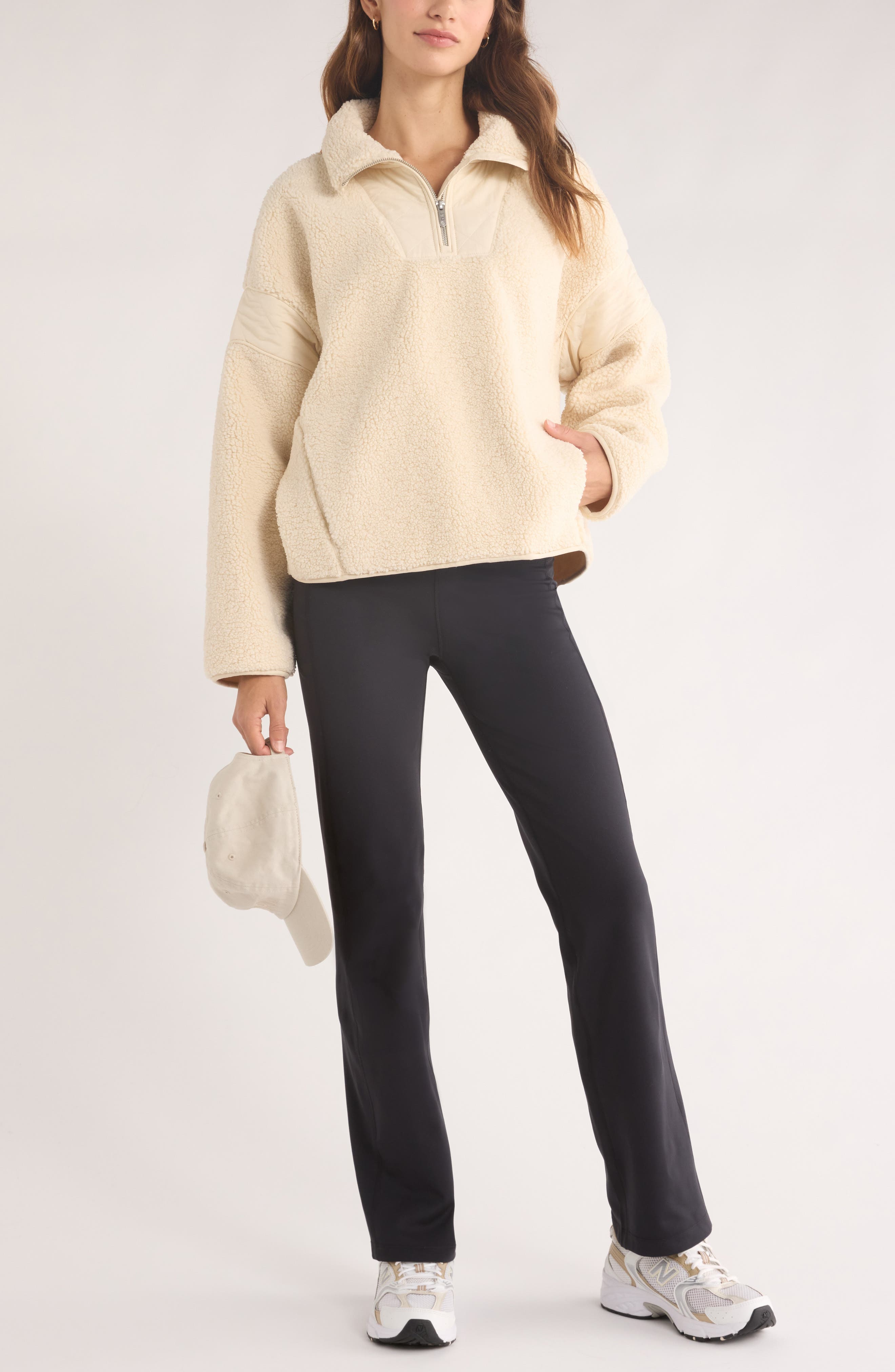 Snowday Faux Shearling Quarter Zip Pullover - image 4