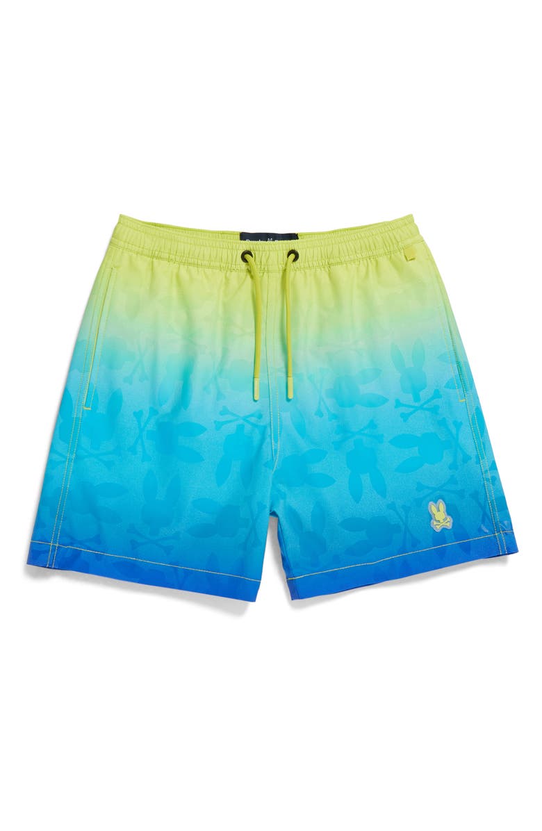 Psycho Bunny Kids' Malta Hydrochromic Swim Trunks, Main, color, 