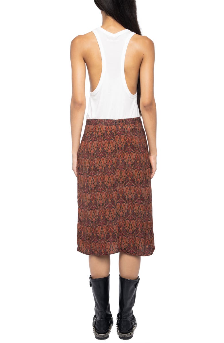 Zadig & Voltaire Julien Soft Paisley Pencil Skirt, Alternate, color, 