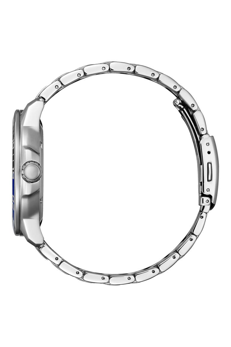 Eco Drive Stainless Steel Bracelet Watch, 45mm, Alternate, color, SILVER