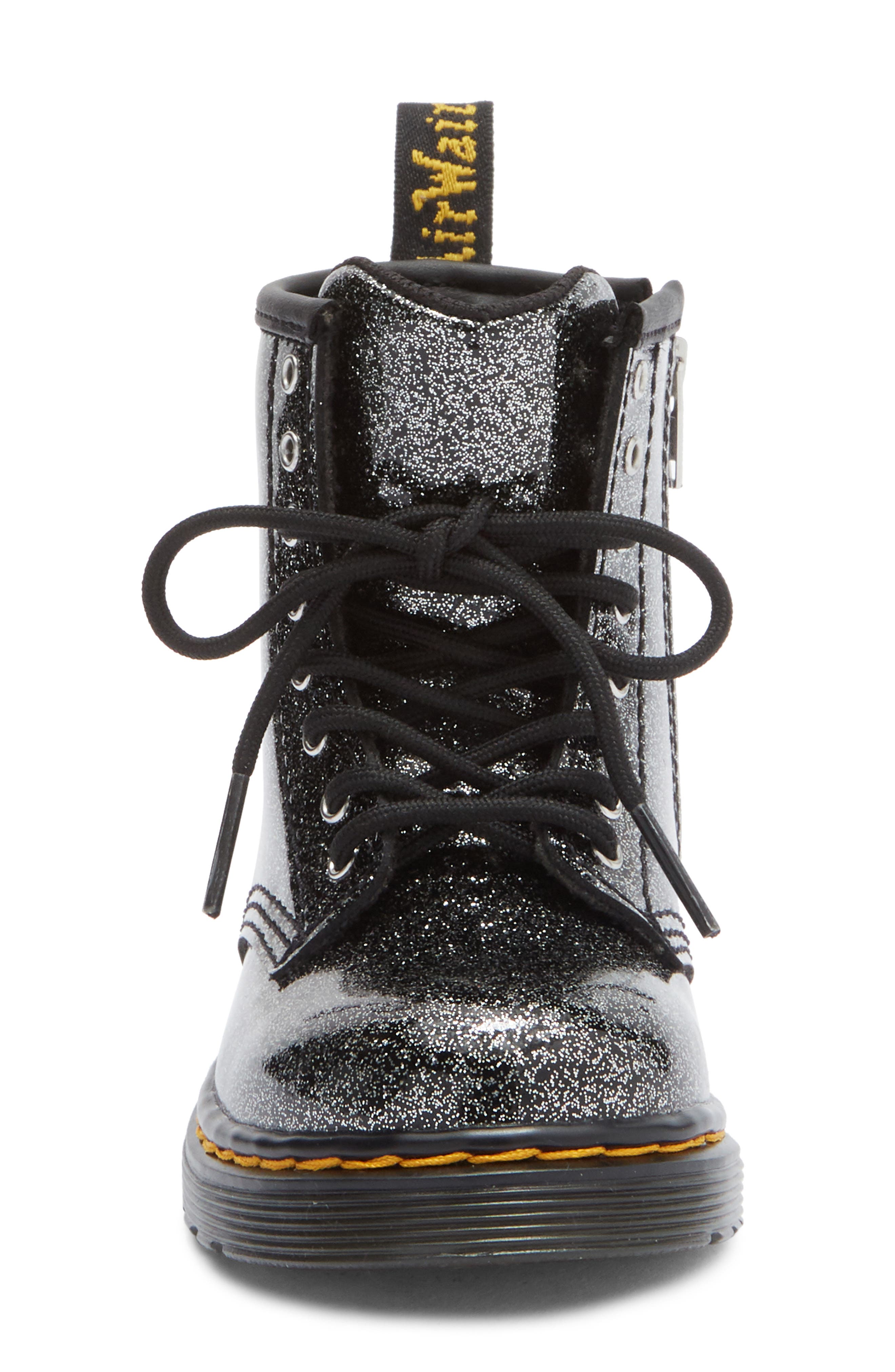Dr. Martens Kids' 1460 Glitter Boot, Alternate, color, Black And Silver