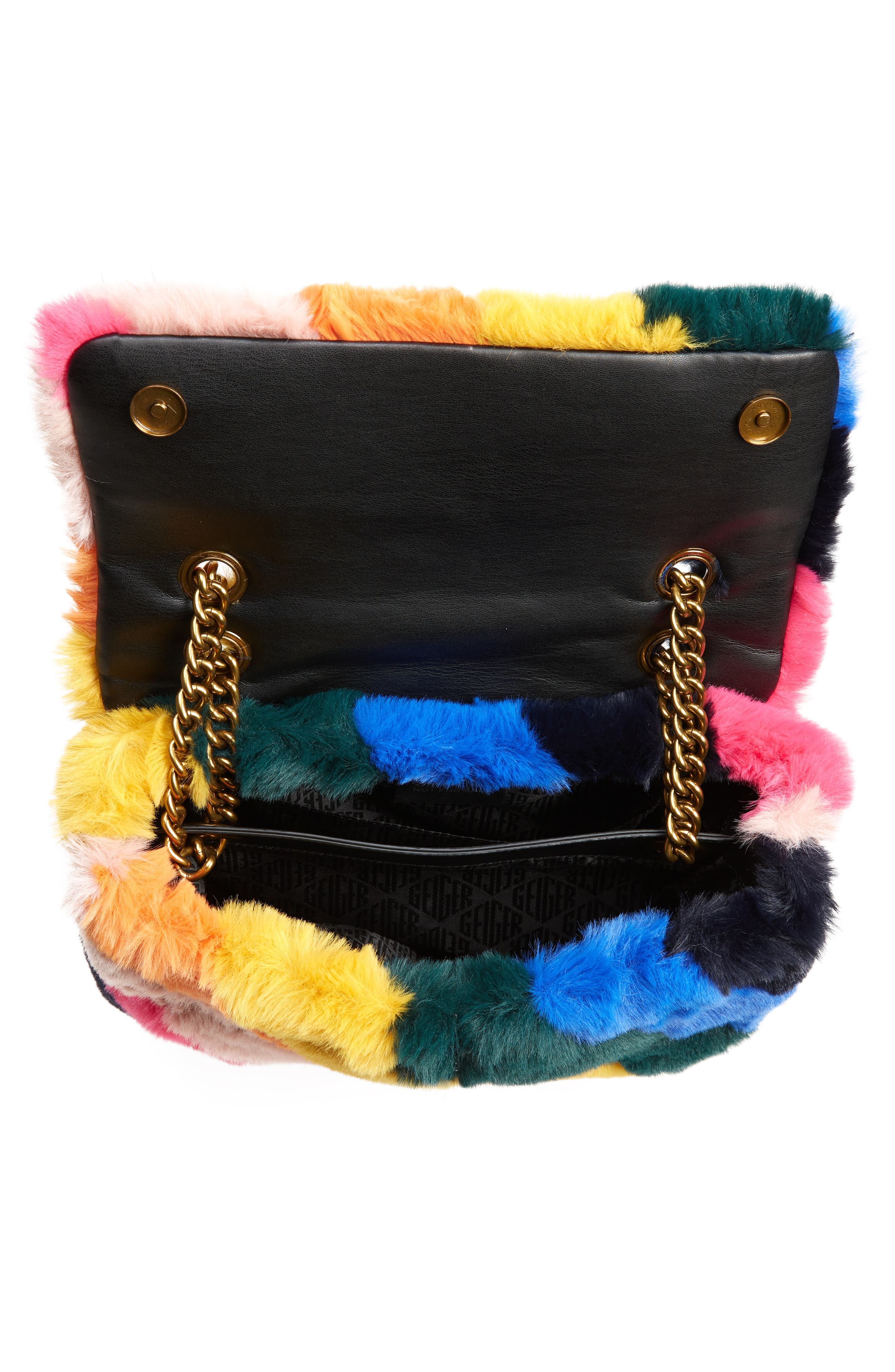 Kurt Geiger London Large Kensington Faux Fur Crossbody Bag, Alternate, color, 