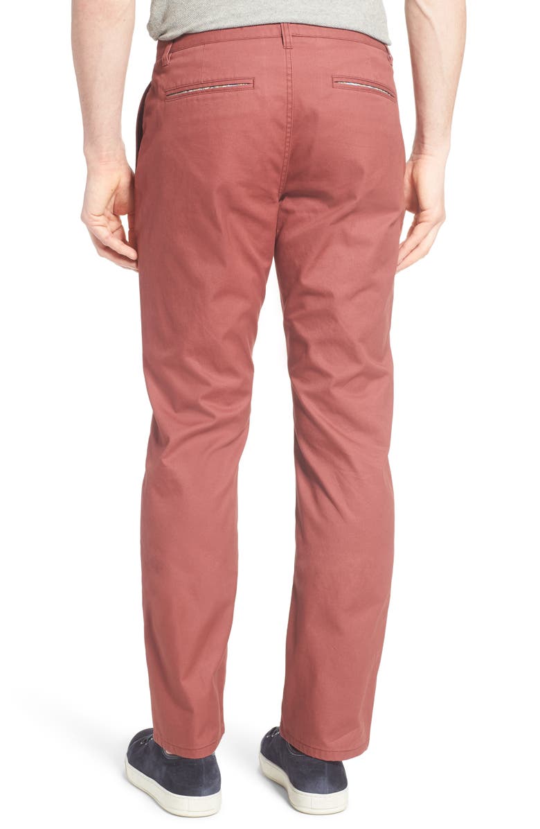 Bonobos Straight Fit Washed Chinos, Alternate, color, Fire Roasted