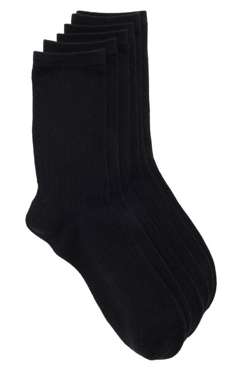 3-Pack Fine Rib Crew Socks