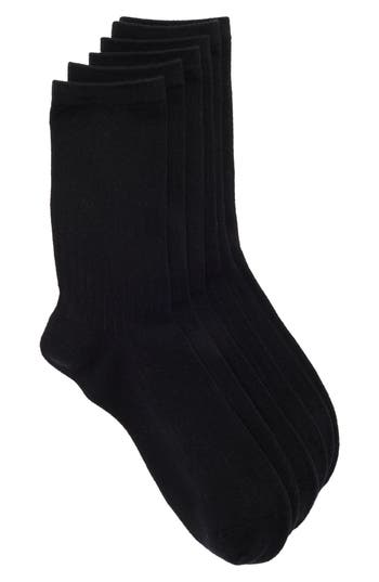 Honeydew 3-pack Fine Rib Crew Socks In Black