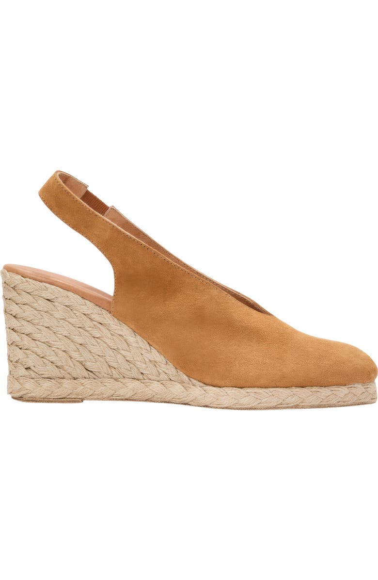 André Assous Pamala Espadrille Slingback Platform Wedge Pump, Alternate, color, Cuero Suede