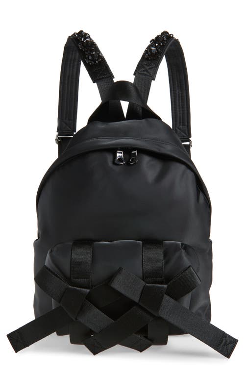 Simone Rocha Bow Front Backpack In Black
