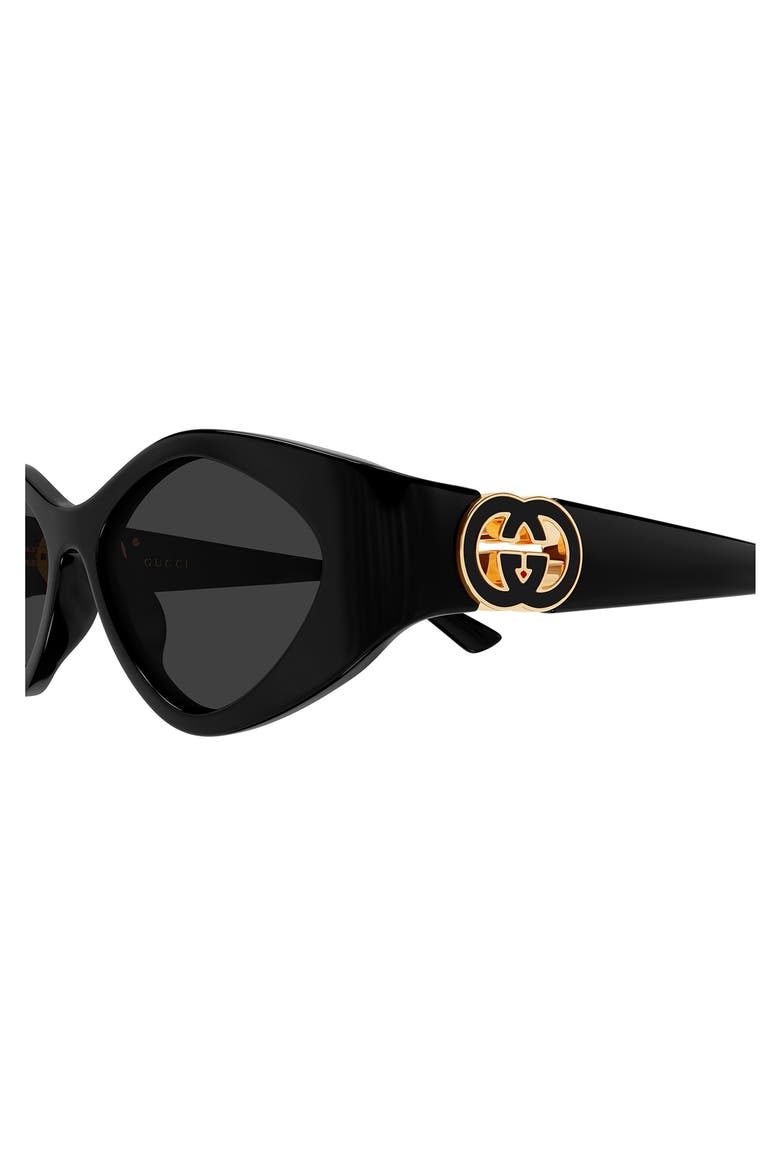 GG2121S Geometric Sunglasses, Alternate, color, BLACK