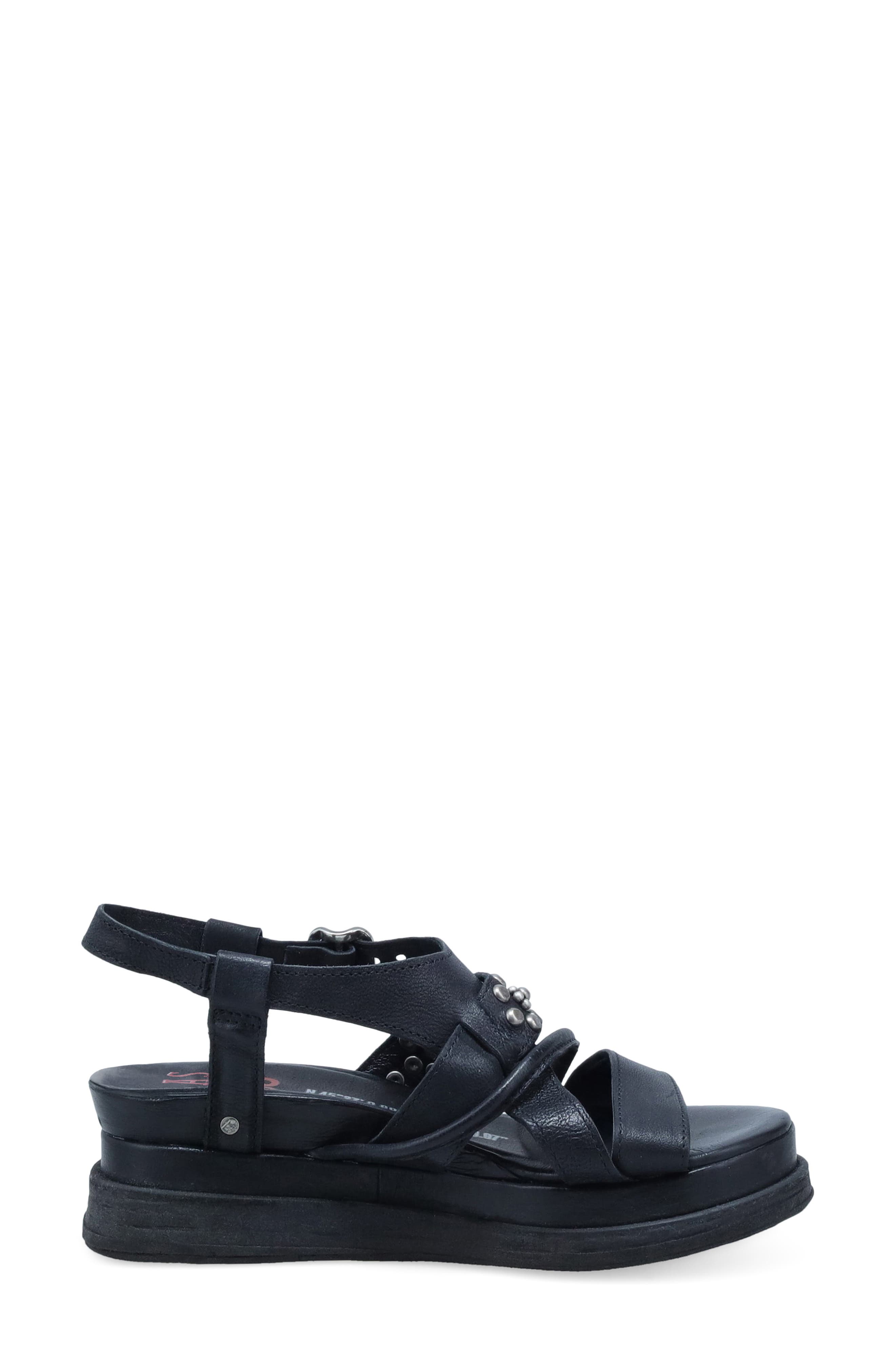 A.S.98 Lowman Platform Sandal, Alternate, color, Black